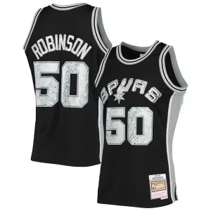 Attraente David Robinson San Antonio Spurs 1998/99 Hardwood Classics NBA 75th Anniversary Diamond Swingman Jersey Black