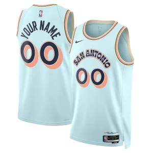 Lussuoso San Antonio Spurs Nike Unisex 2024/25 Custom Swingman Jersey City Edition Light Blue