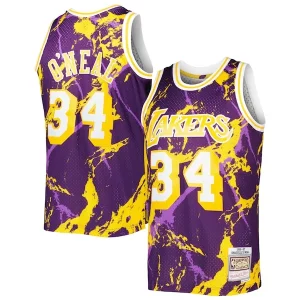 Gorgeous Cool Versatile Shaquille O'Neal Los Angeles Lakers 1996/97 Hardwood Classics Marble Swingman Jersey Purple