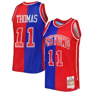 Trendy Robusto Pratico Isiah Thomas Isiah Thomas Hardwood Classics 1988/89 Split Swingman Jersey Blue/Red