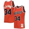Robusto Trendy Cool Hakeem Olajuwon Houston Rockets 1993/94 Hardwood Classics Off Court Swingman Jersey Red
