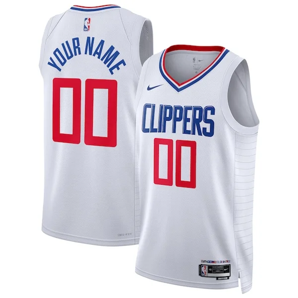 Accattivante Pratico LA Clippers Nike Unisex Swingman Custom Jersey White Association Edition