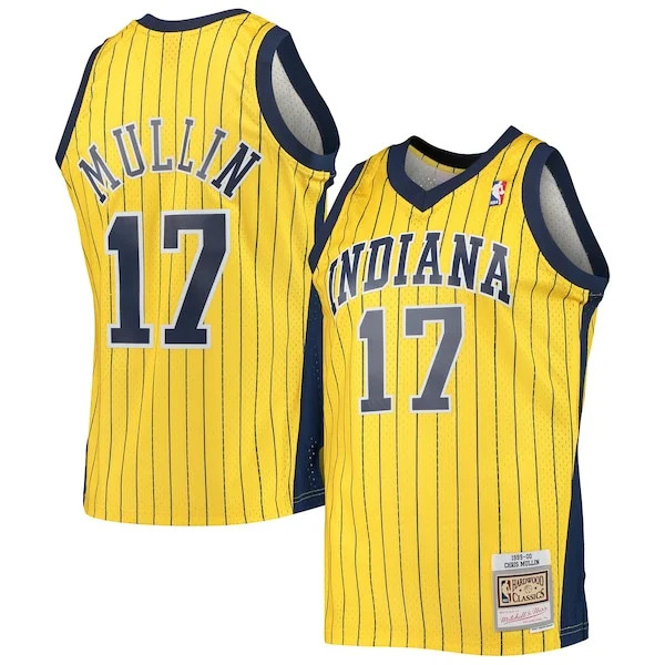 Raffinato Eccezionale Chris Mullin Indiana Pacers 1999/00 Hardwood Classics Swingman Jersey Gold