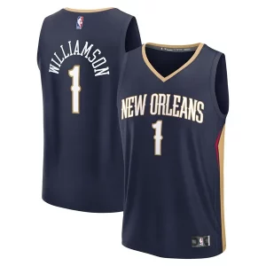 Moderno Prestigioso Accattivante Zion Williamson New Orleans Pelicans Youth Fast Break Replica Player Jersey Icon Edition Navy