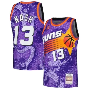 Magnifico Steve Nash Phoenix Suns 1996/97 Hardwood Classics Asian Heritage 6.0 Swingman Throwback Player Jersey Purple