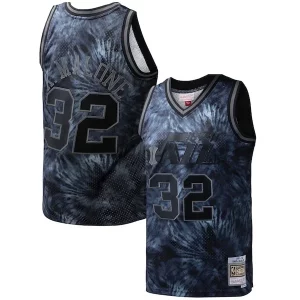 Cool Robusto Lussuoso Karl Malone Utah Jazz Hardwood Classics 1991/92 Tie Dye Swingman Jersey Black