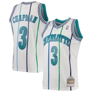Accattivante Rex Chapman Charlotte Hornets 1988/89 Hardwood Classics Swingman Jersey White