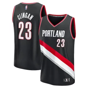Fascinante Donovan Clingan Portland Trail Blazers 2024 NBA Draft Fast Break Player Jersey Icon Edition Black