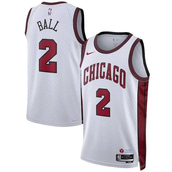 Resistente Lonzo Ball Chicago Bulls Nike Unisex 2022/23 Swingman Jersey City Edition White