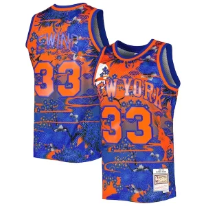 Lussuoso Stupendo Fantastico Patrick Ewing New York Knicks 1985/86 Hardwood Classics Lunar New Year Swingman Jersey Blue
