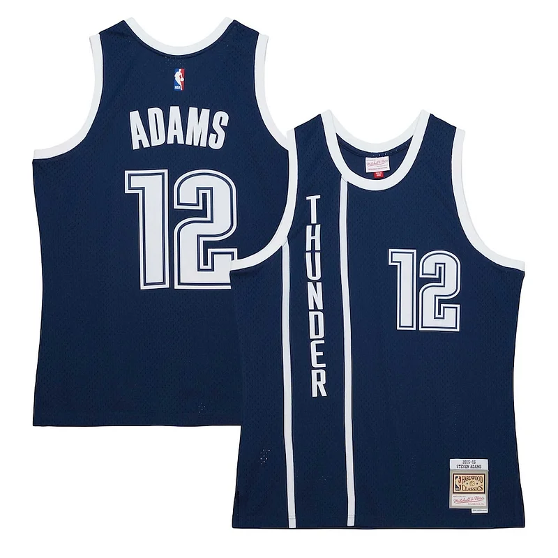 Eccezionale Cool Magnifico Steven Adams Oklahoma City Thunder Hardwood Classics Swingman Jersey Navy