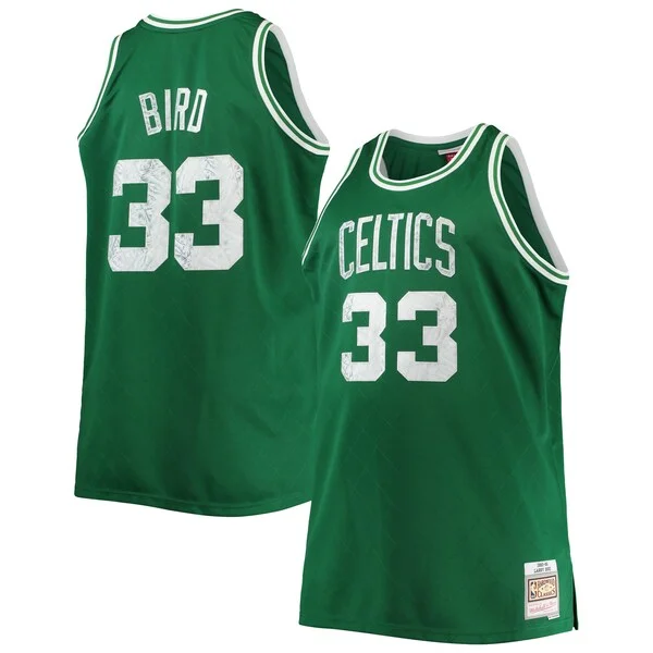 Resistente Larry Bird Boston Celtics Big & Tall 1985/86 NBA 75th Anniversary Diamond Swingman Jersey Kelly Green