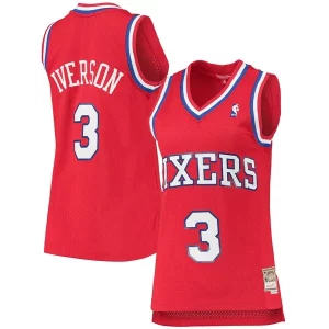 Pratico Fascinante Allen Iverson Philadelphia 76ers Women's 2002/03 Hardwood Classics Swingman Jersey Red
