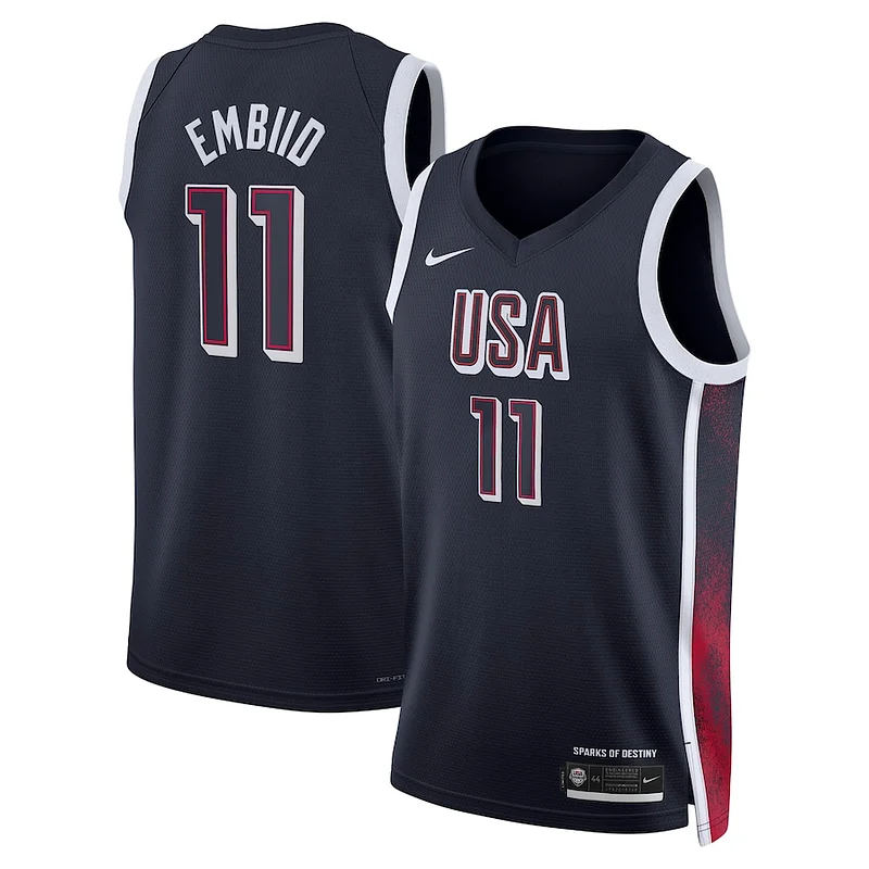 Fascinante Robusto Joel Embiid Unisex Nike Men's USA Basketball 2024 Swingman Player Jersey Navy