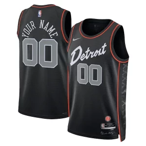 Trendy Detroit Pistons Nike Unisex 2023/24 Custom Swingman Jersey Black City Edition
