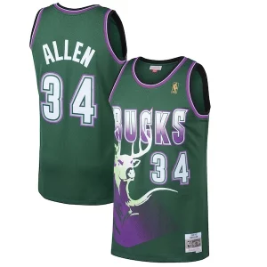 Lussuoso Ray Allen Milwaukee Bucks 1996/97 Hardwood Classics Swingman Jersey Kelly Green