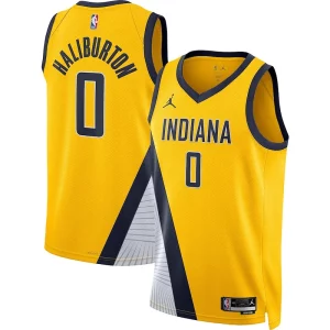 Eccezionale Magnifico Tyrese Haliburton Indiana Pacers Jordan Brand Unisex Swingman Jersey Statement Edition Gold